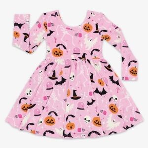 Little Sleepies Pink Glowing Ghouls Twirl Play Dress Size 6